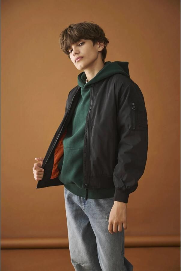 ONLY & SONS JUNIOR bomberjack zwart
