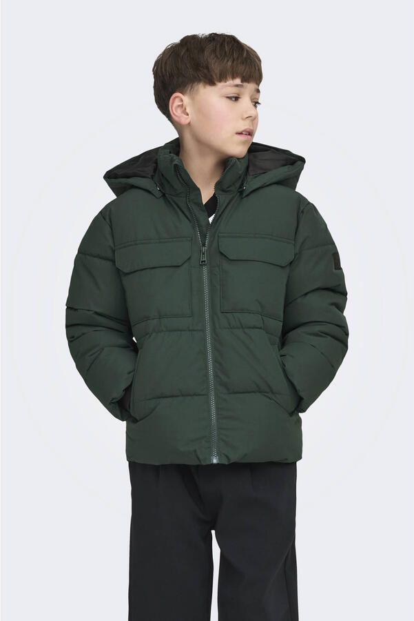 Only & Sons Regular fit gewatteerd jack met afneembare capuchon model 'JELIJAH'