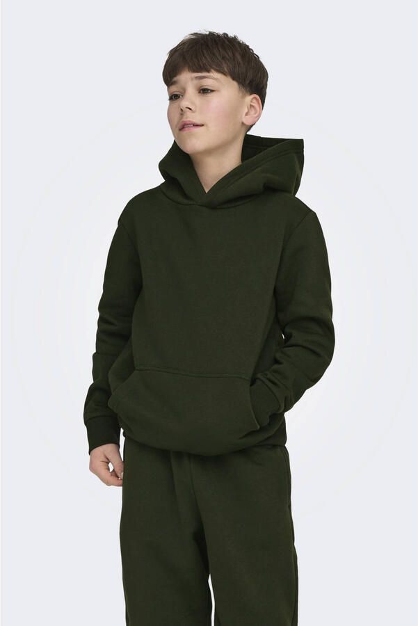 ONLY & SONS JUNIOR hoodie donkergroen