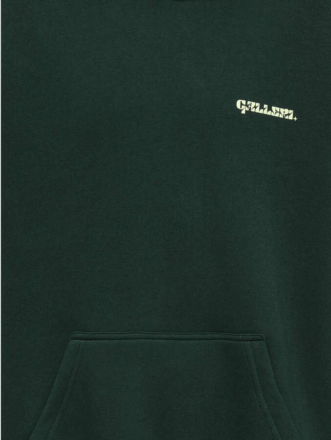 ONLY & SONS JUNIOR hoodie met backprint donkergroen - Foto 2