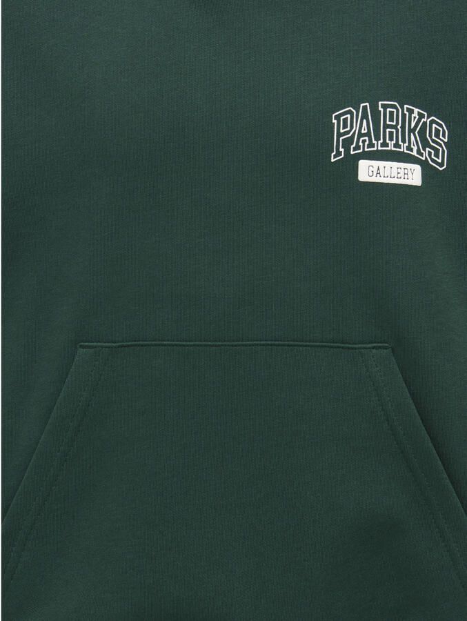 ONLY & SONS JUNIOR hoodie met backprint donkergroen - Foto 2