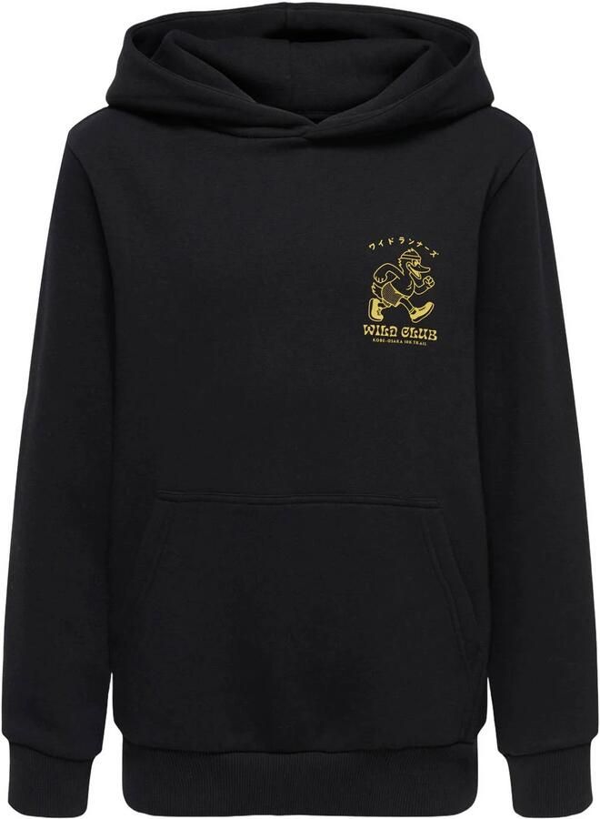ONLY & SONS JUNIOR hoodie met backprint zwart