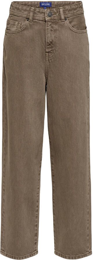 ONLY & SONS JUNIOR OSJFADE loose fit jeans bruin