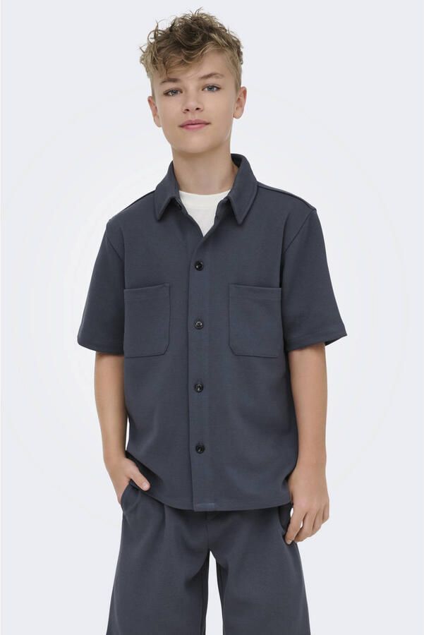 ONLY & SONS JUNIOR overhemd donkerblauw