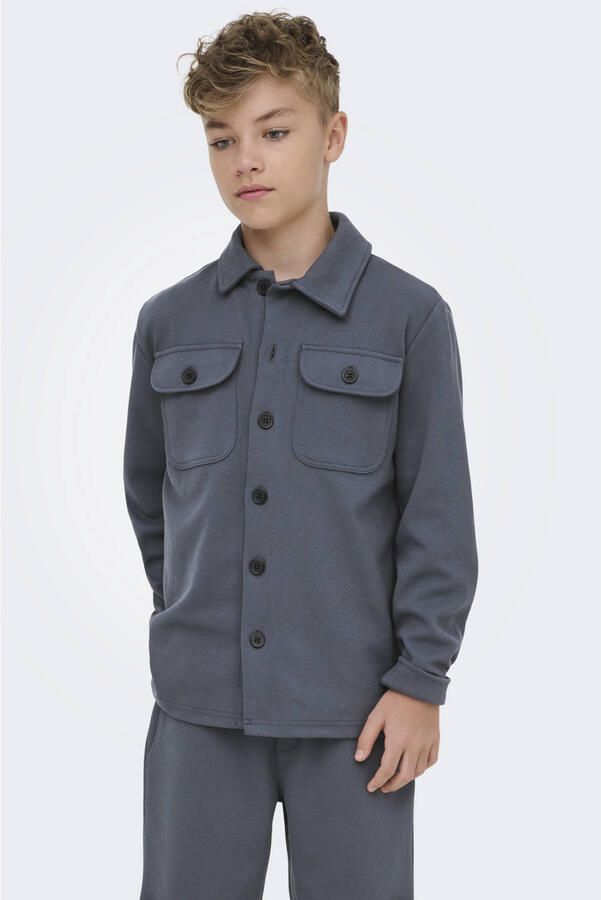 ONLY & SONS JUNIOR overshirt grijsblauw