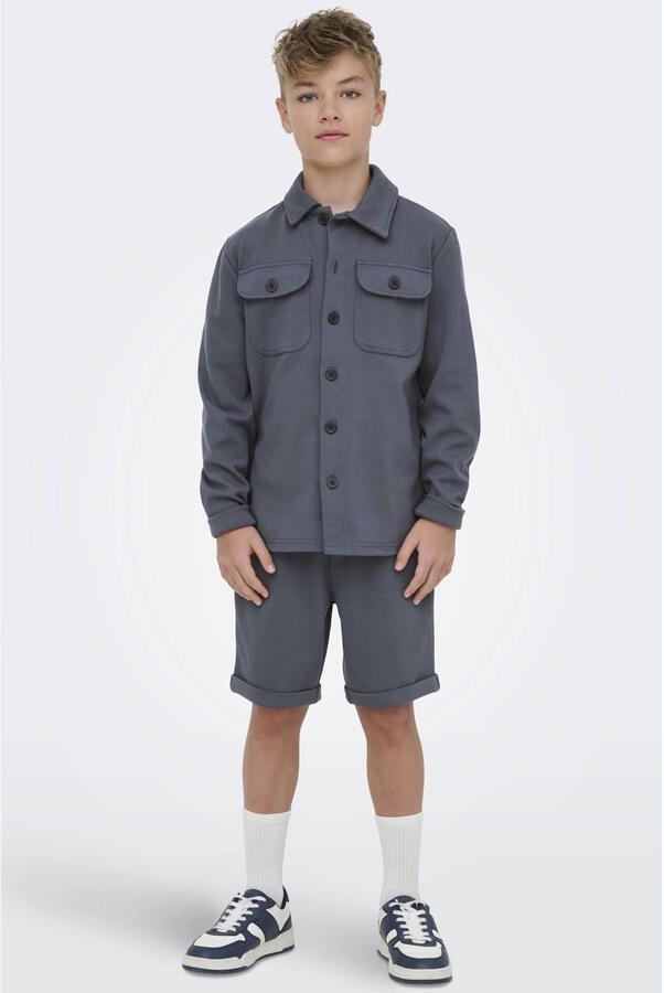 ONLY & SONS JUNIOR overshirt grijsblauw - Foto 2