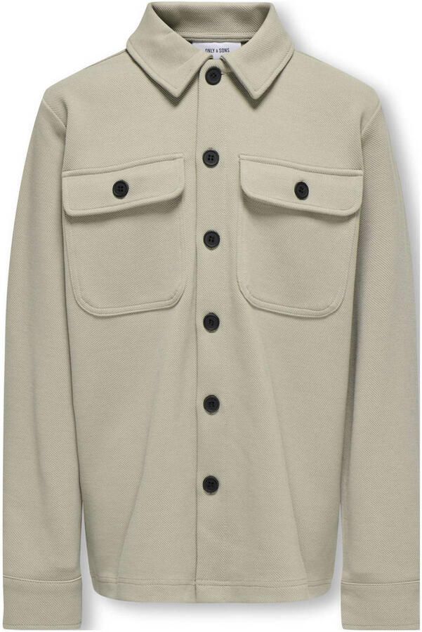 ONLY & SONS JUNIOR overshirt licht kaki - Foto 1