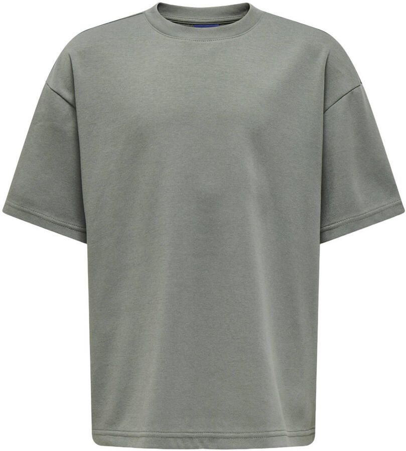 ONLY & SONS JUNIOR oversized T-shirt grijs