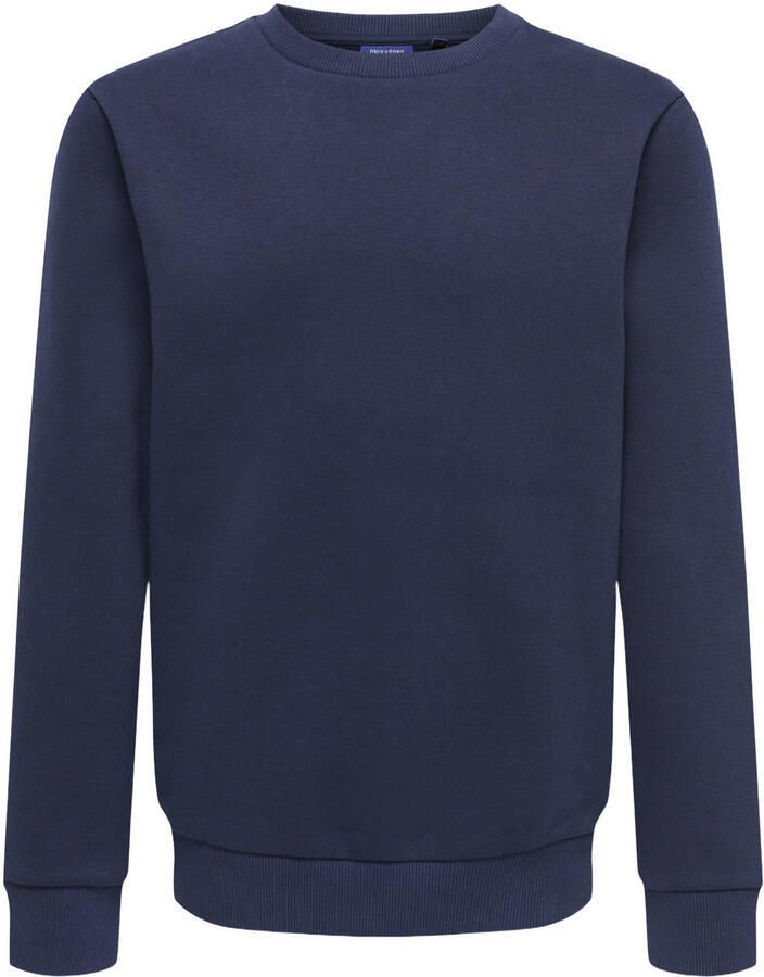 ONLY & SONS JUNIOR rechtvallende sweater donkerblauw