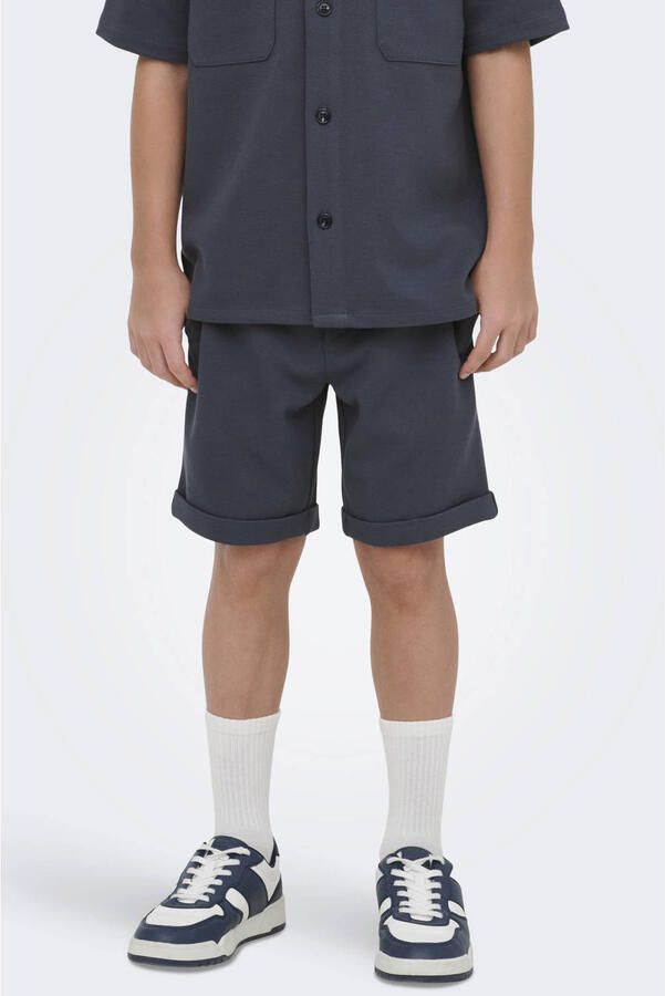 ONLY & SONS JUNIOR regular casual short donkerblauw