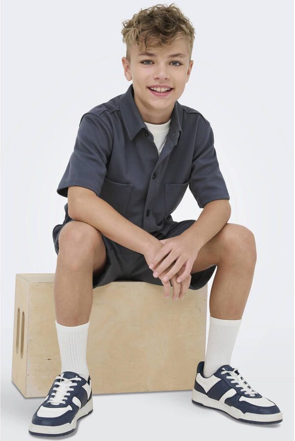 ONLY & SONS JUNIOR regular casual short donkerblauw - Foto 3