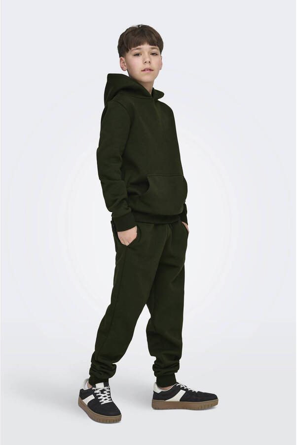 ONLY & SONS JUNIOR regular fit joggingbroek donkergroen