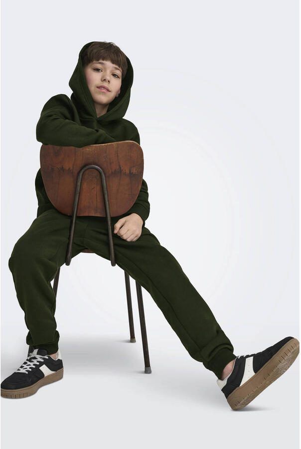 ONLY & SONS JUNIOR regular fit joggingbroek donkergroen - Foto 3