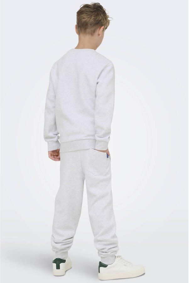 ONLY & SONS JUNIOR regular joggingbroek super lichtgrijs melange - Foto 2