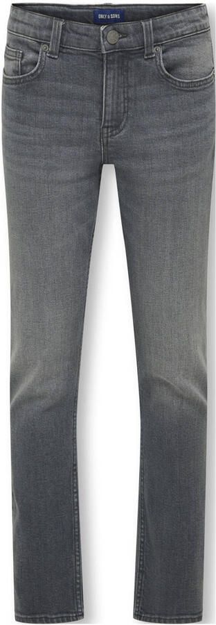 ONLY & SONS JUNIOR regular waist regular fit jeans grey denim