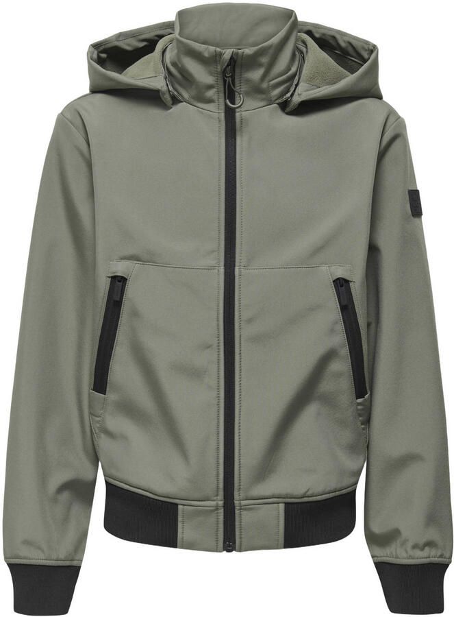 ONLY & SONS JUNIOR softshell jas grijs