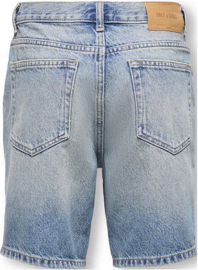 ONLY & SONS JUNIOR straight regular waist short medium blue denim - Foto 2