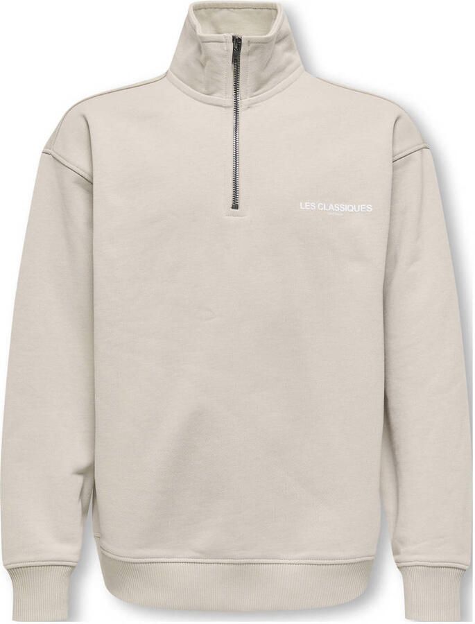 ONLY & SONS JUNIOR sweater met backprint beige - Foto 1