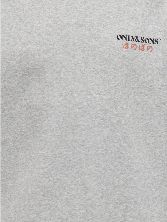 ONLY & SONS JUNIOR sweater met backprint grijs - Foto 3