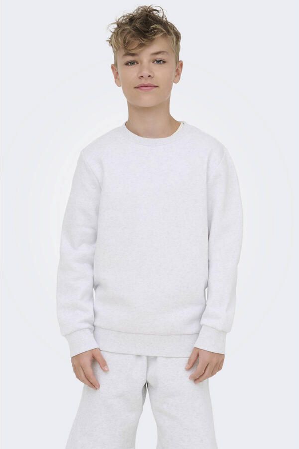 ONLY & SONS JUNIOR sweater super lichtgrijs melange