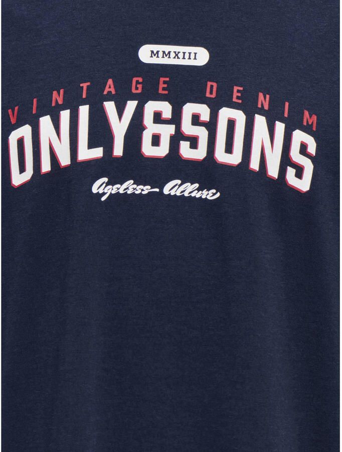 ONLY & SONS JUNIOR T-shirt donkerblauw