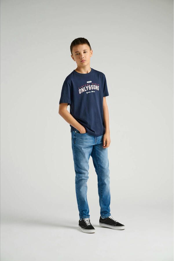 ONLY & SONS JUNIOR T-shirt donkerblauw - Foto 3