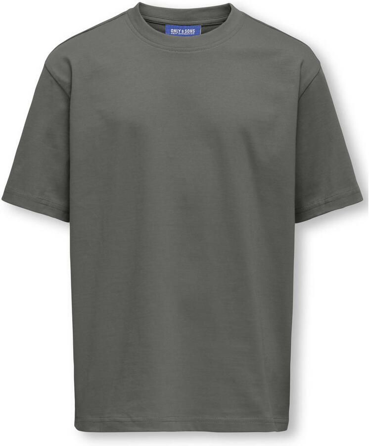 ONLY & SONS JUNIOR T-shirt donkergrijs