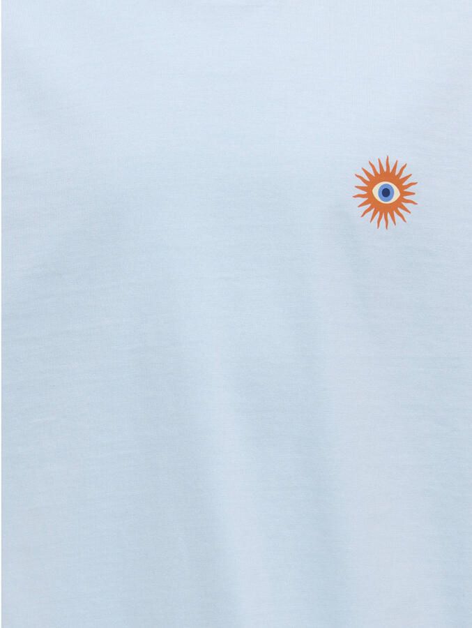 ONLY & SONS JUNIOR T-shirt met backprint lichtblauw - Foto 2