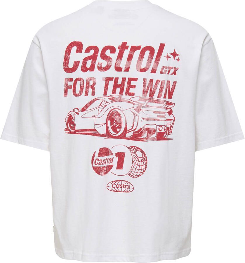ONLY & SONS JUNIOR T-shirt met backprint wit - Foto 2