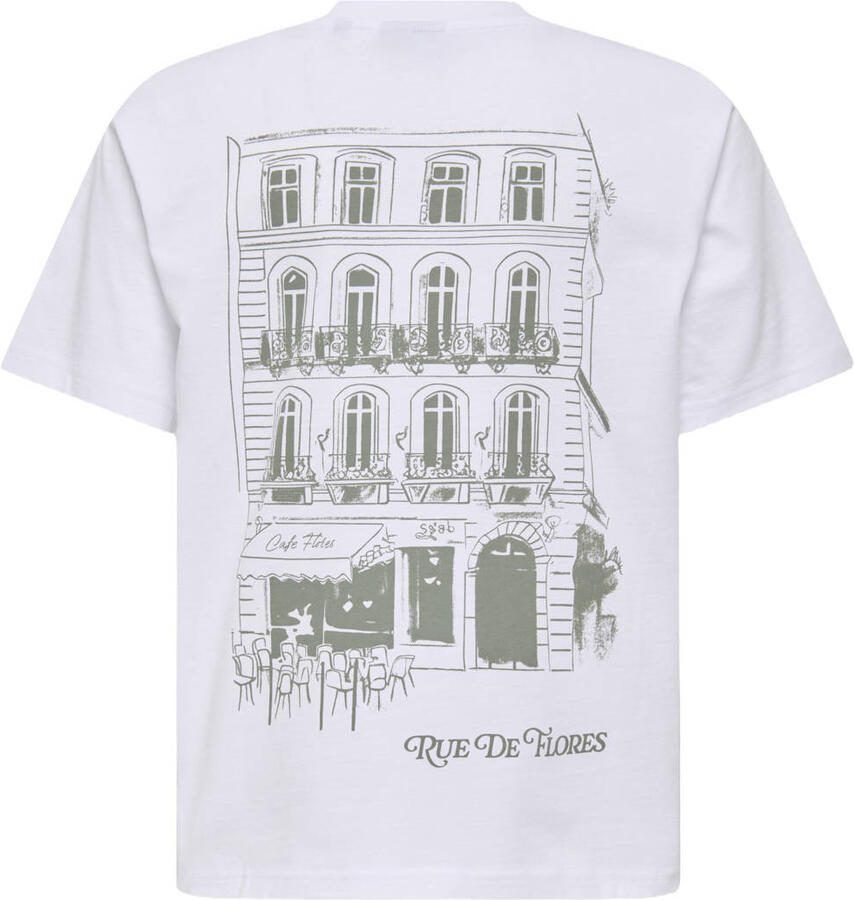 ONLY & SONS JUNIOR T-shirt met backprint wit - Foto 2