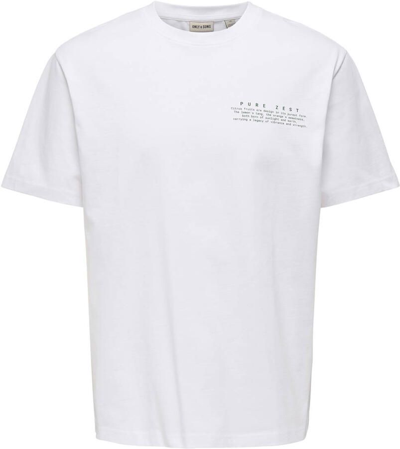 ONLY & SONS JUNIOR T-shirt met backprint wit
