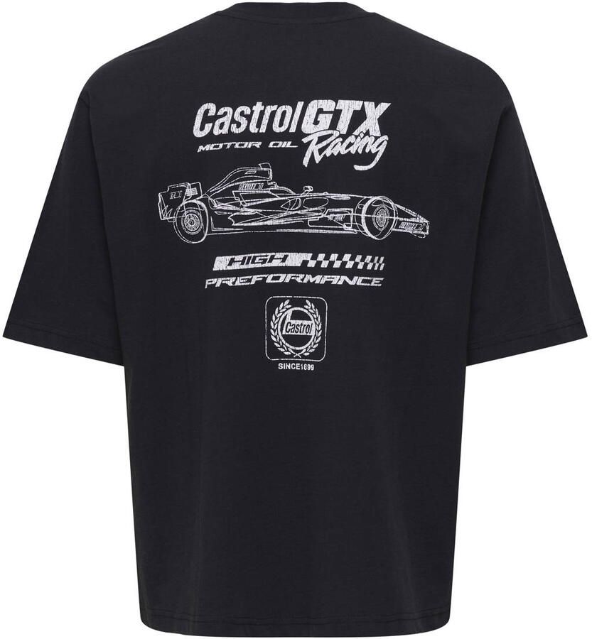 ONLY & SONS JUNIOR T-shirt met backprint zwart