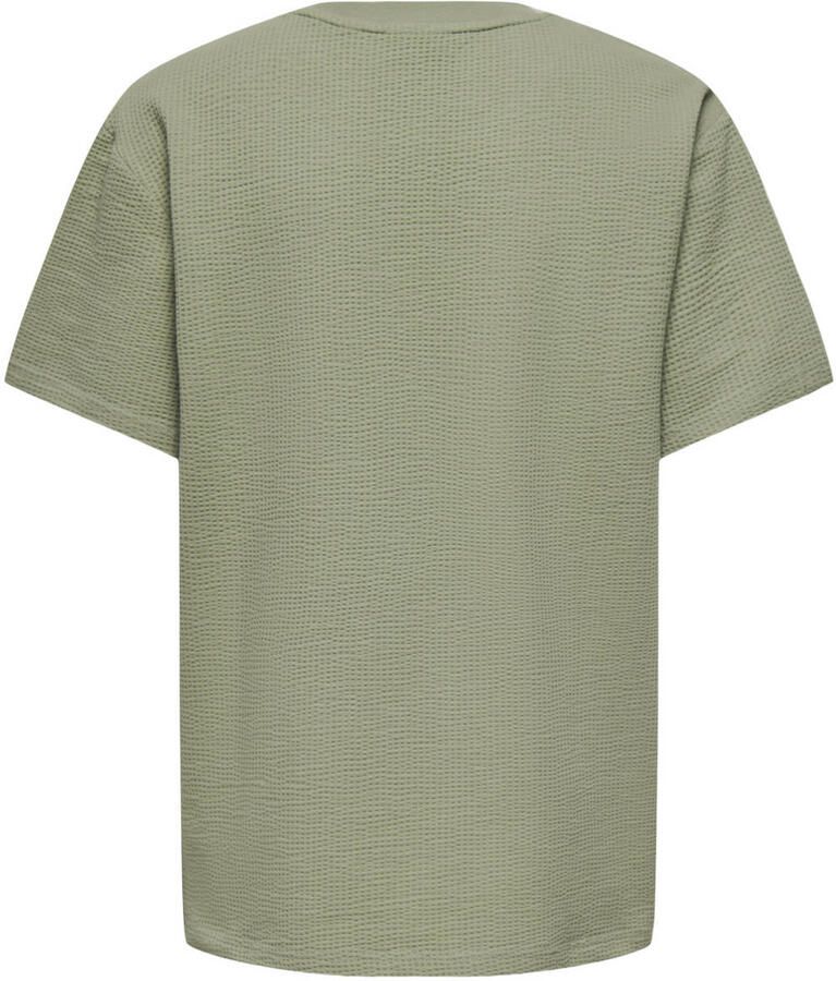 ONLY & SONS JUNIOR T-shirt met textuur groen - Foto 2