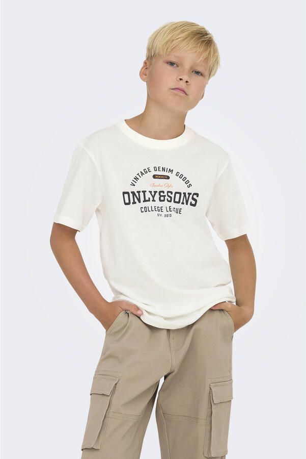 ONLY & SONS JUNIOR T-shirt wit - Foto 3