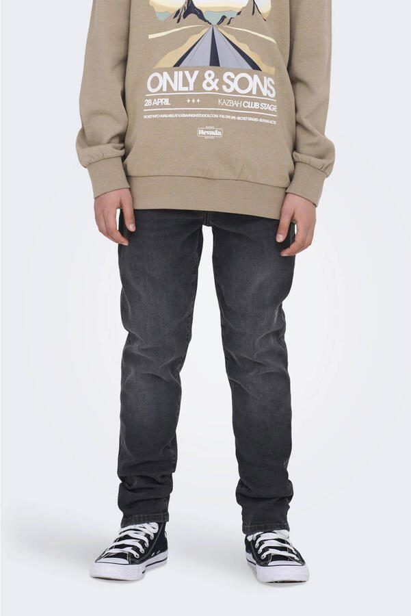ONLY & SONS JUNIOR tapered jeans black denim - Foto 3