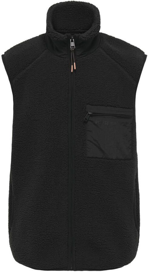 ONLY & SONS JUNIOR teddy bodywarmer zwart