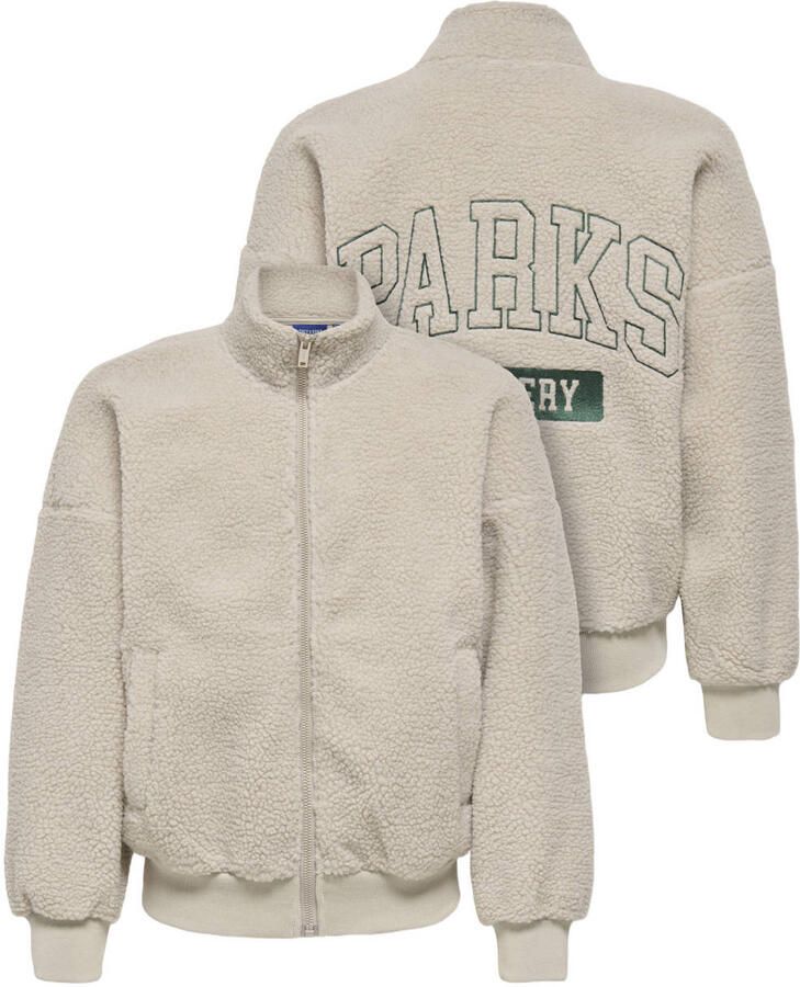 ONLY & SONS JUNIOR teddy sweatvest met backprint ecru - Foto 2