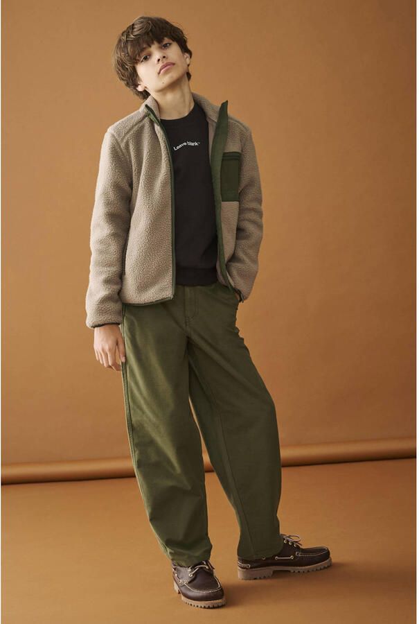 ONLY & SONS JUNIOR teddy tussenjas taupe