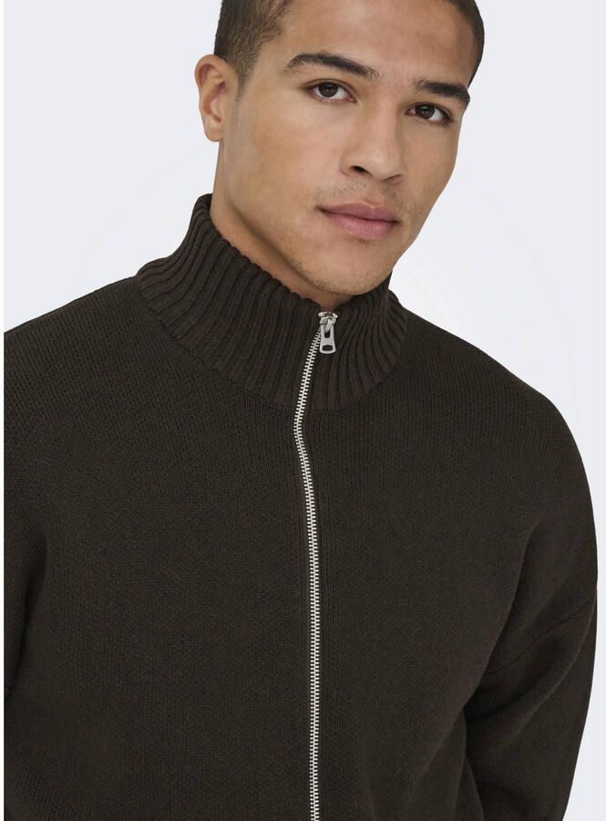 Only & Sons Regular fit gebreid jack van katoenmix model 'BLAKE' - Foto 2