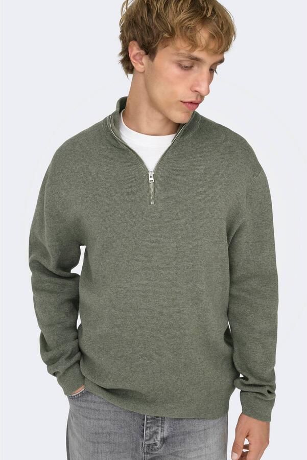 Only & Sons Regular fit schipperstrui van puur katoen model 'TING'