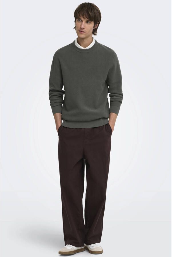 Only & Sons Regular fit pullover van pure katoen model 'TONY' - Foto 3