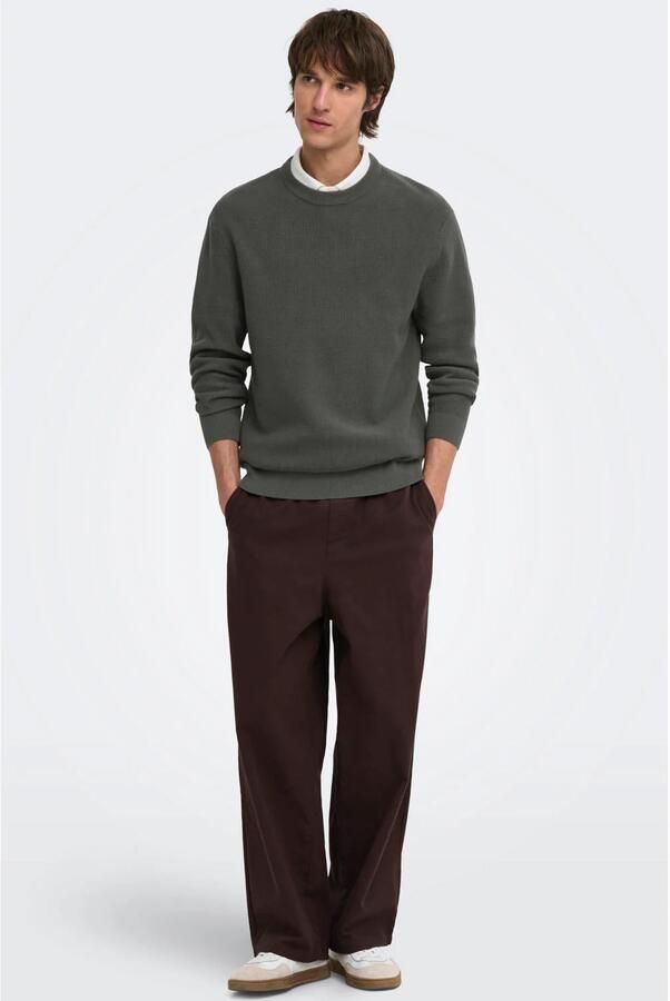 Only & Sons Regular fit pullover van pure katoen model 'TONY' - Foto 3