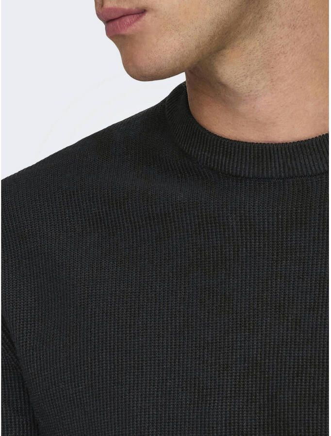 ONLY & SONS Trui met ronde hals ONSTONY DS 12 LS WAFFLE CREW KNIT - Foto 2