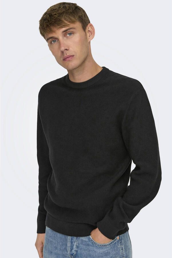 ONLY & SONS Trui met ronde hals ONSTONY DS 12 LS WAFFLE CREW KNIT - Foto 2