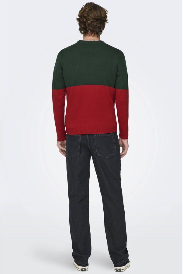 Only & Sons Acryl Gebreide Trui Mannen Herfst Winter Collectie Green Heren - Foto 3