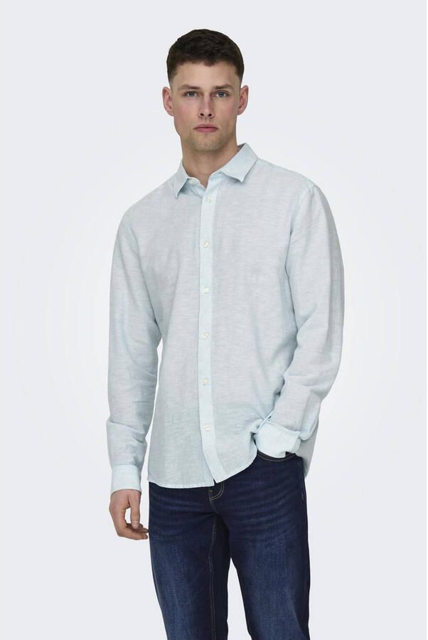 Only & Sons Regular fit vrijetijdsoverhemd met kentkraag model 'CAIDENLS' - Foto 3