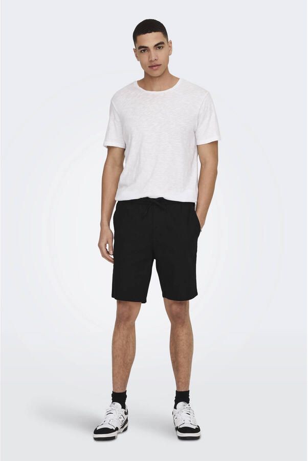 Only & Sons Korte broek van een mix van katoen en linnen model 'LINUS'