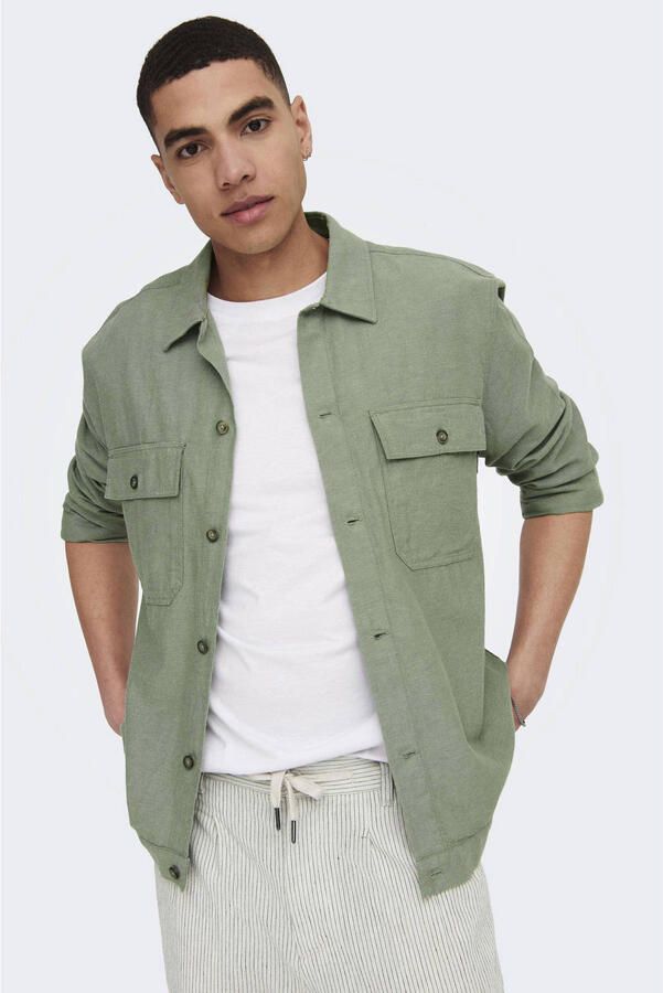Only & Sons Vrijetijdsoverhemd met klepzakken model 'KENNET'