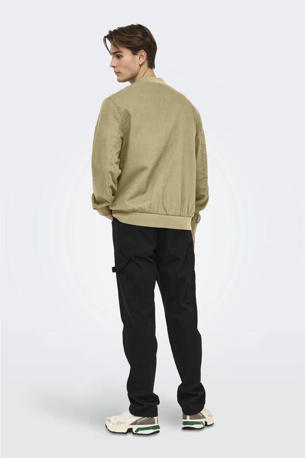 ONLY & SONS linnen zomerjas beige - Foto 3