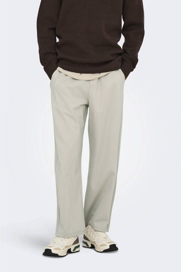ONLY & SONS loose casual broek beige